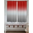 thumbnail image 6 of Bedroom Curtains 63 Inches length, Red Gray Ombre Window Treatment Curtain Drapes, Modern Gradient Abstract Art Rod Pocket Curtain Panels for Living Room Kitchen, 42"x63", 2 Panels, 6 of 7