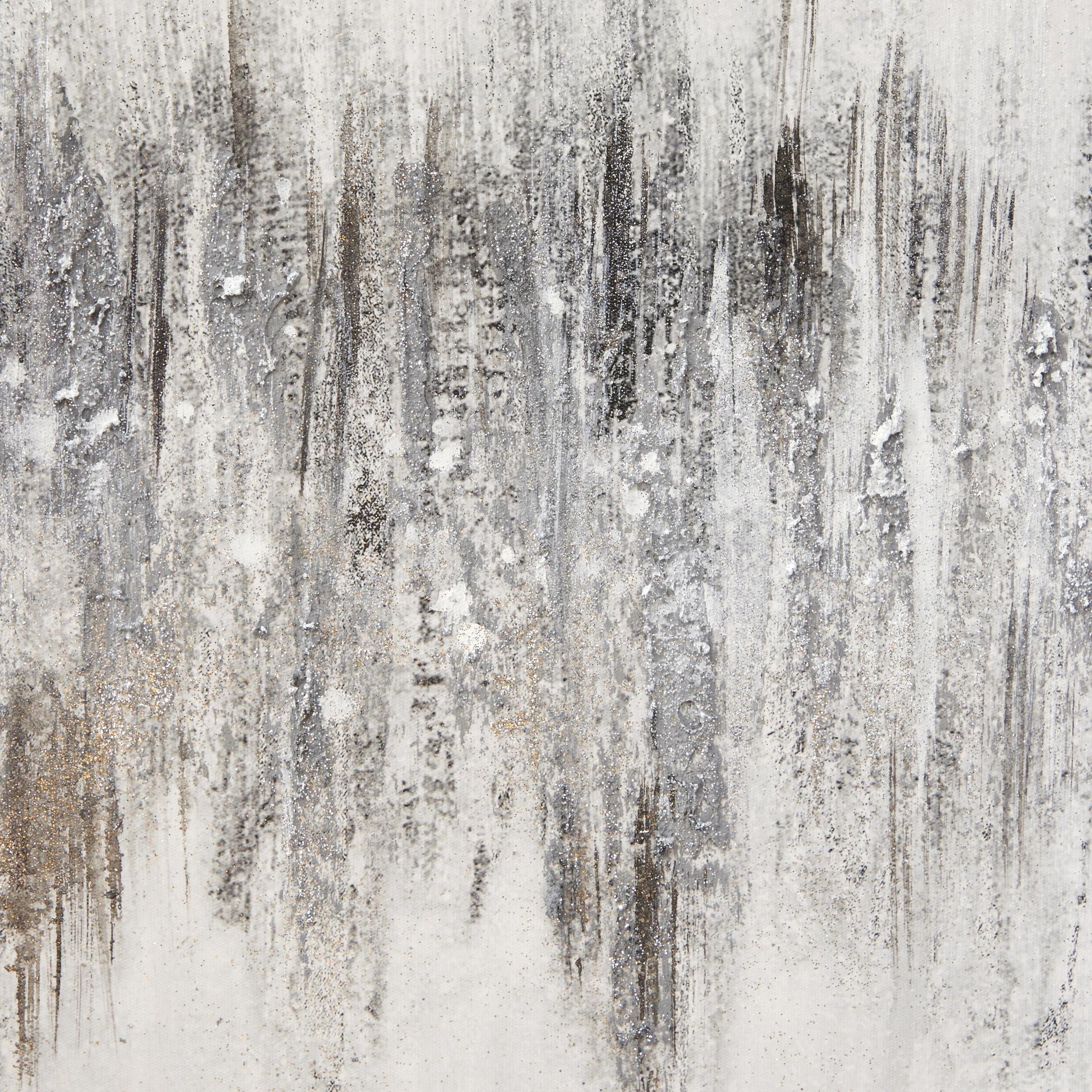 71" x 20" Abstract Framed Wall Art with Silver Frame, by DecMode