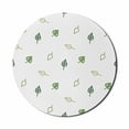 thumbnail image 1 of Leaf Mouse Pad for Computers, Modern and Minimalistic Leaves Style with Abstract Pattern Design Image Print, Round Non-Slip Thick Rubber Modern Gaming Mousepad, 8" Round, Green, by Ambesonne, 1 of 2