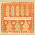 thumbnail image 1 of Ahgly Company Indoor Square Abstract Chrome Gold Yellow Southwestern Area Rugs, 4' Square, 1 of 6