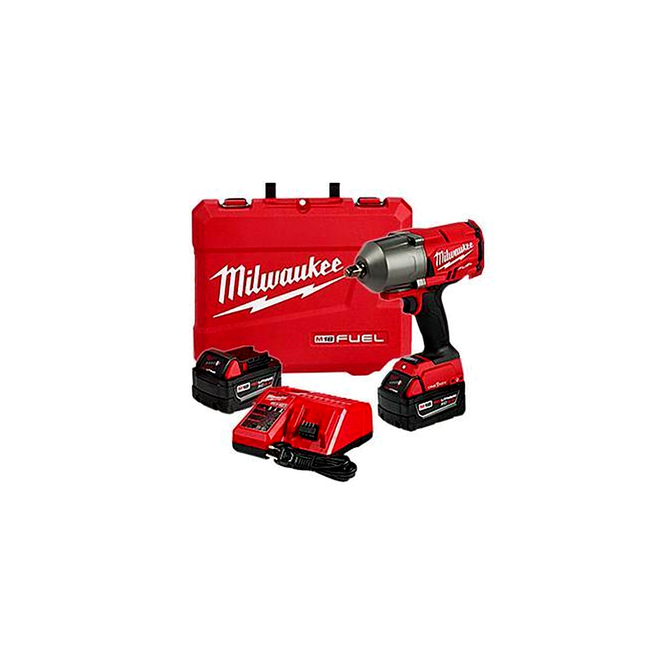 Milwaukee 2863-22 - M18 Fuel 1/2" Hog Ring Anvil 18V 5.0Ah Li-Ion Cordless Impact Wrench Kit