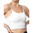 thumbnail image 2 of ZHUASHUM Tank Tops Womens 2024 Ladies Round Neck Solid Color Top Blouse Sleeveless Chest Pad Movement Vest Shirt White Xl, 2 of 5