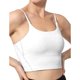 thumbnail image 2 of Gibobby Top de mujer Camiseta sin mangas Movimiento de almohadilla en el pecho Camiseta sexy Tops(Blanco,CH), 2 of 5