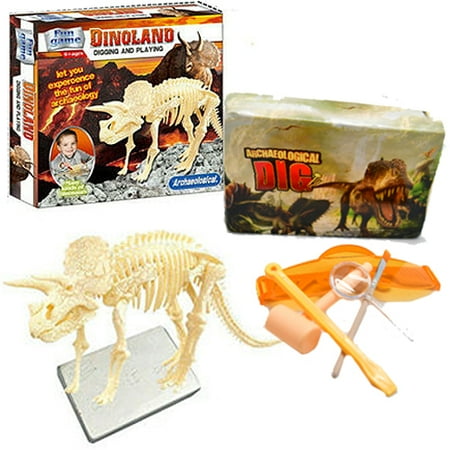 Dinosaur Dig Kit Archeology for Kids, Dino Toy Fossils Paleontology Skeleton Excavation Children’s Science Learning Education DIY STEM Toys Dinosaurios