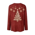 thumbnail image 2 of Yourumao Christmas Shirts for Women Long Sleeve Xmas Tree Graphic Tees Plus Size Crewneck Loose Casual Tshirts for Winter Party, 2 of 8