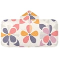 thumbnail image 5 of Yayeee Kids Hooded Towels Toddler Soft Absorbent Beach Bathing Wrap 50" x 23.5", Purple Retro Flower, 5 of 5