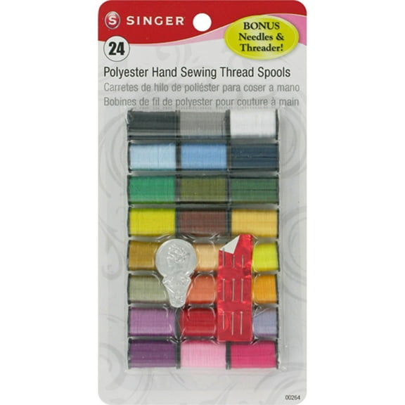 Singer Polyester Thread, Assorted Colors (Pack of 4)