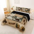 thumbnail image 2 of Castle Fairy Teens Vintage Wildlife Deer Bear Full Size Comforter Sets 3-Piece,Watercolor Rustic Cabin Pine Canoe Bedding Comforter Set,Tan Brown Black,Reversible,1 Comforter and 2 Pillowcases, 2 of 6