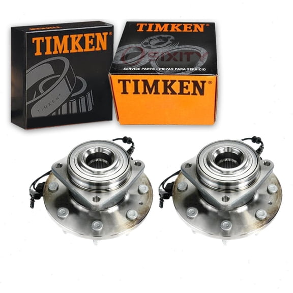 2 pc Timken Front Wheel Bearing Hub Assembly compatible with Ford F-250 Super Duty 2011-2016