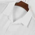 thumbnail image 5 of Hinvhai Men's 2 Piece Short Set Cuban Guayabera Shirts Short Sleeve Casual Beach Outfits Set White XL(XL), 5 of 8
