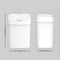 thumbnail image 2 of Automatic Touchless Infrared Motion Sensor Trash Can, 3 Gal 12 L Rectangular ABS Plastic Trashcan for Bedroom & Bathroom, Hands-Free Smart Garbage Bin with Motion Sensor Lid (Black), 2 of 10