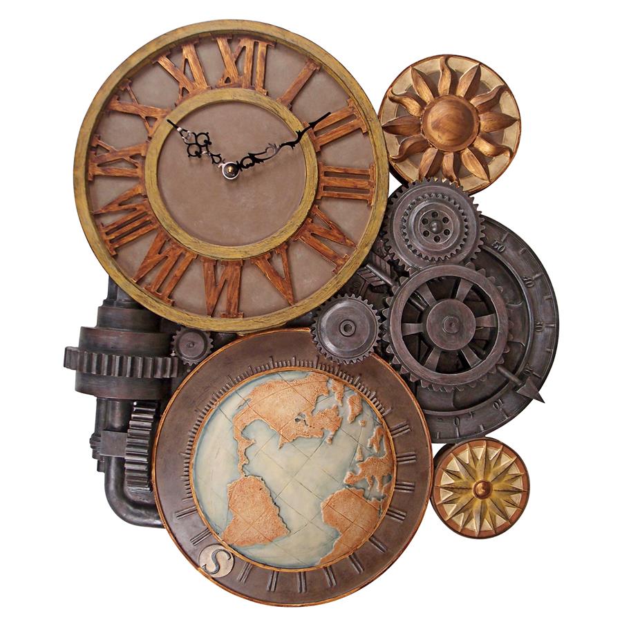 Design Toscano Gears of Time Clock Large