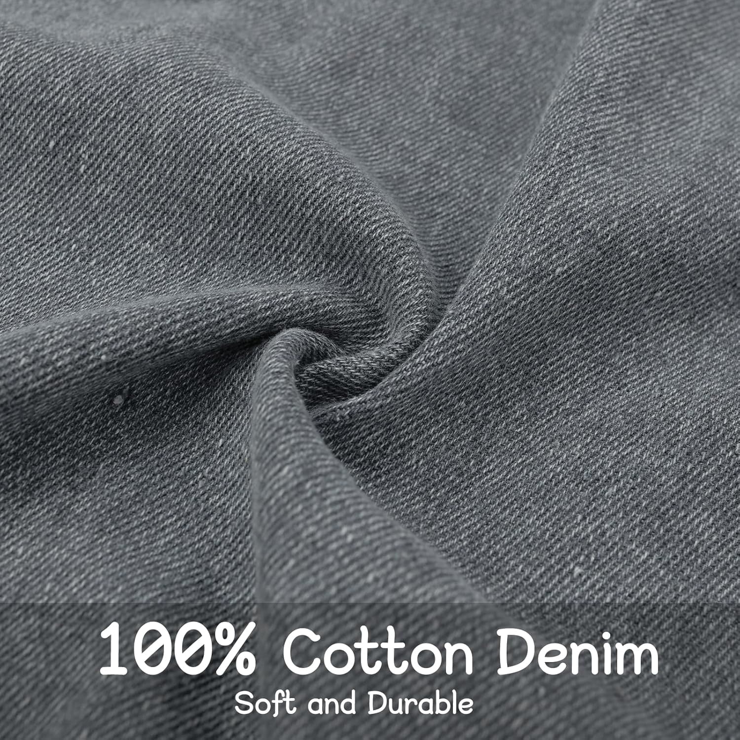 Cotton Denim Apron With 2 Pockets, Cross Back Aprons for Women Men, Bib Jean Kitchen Apron for Arts Cafe Work