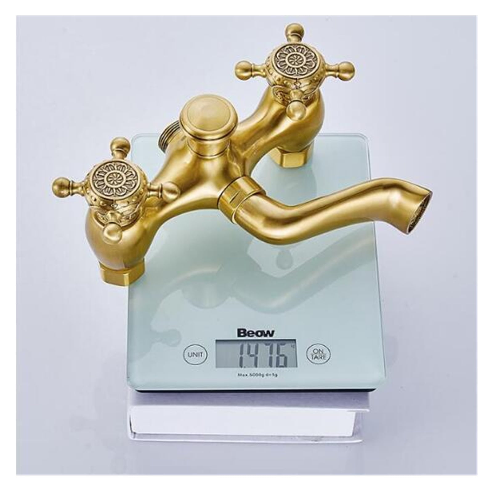 Antique Brass Carving Rainfall Shower Sets Faucet Mixer Tap Tub Faucet Brass Bath &amp; Shower Faucet Set Bathtub Faucet ,360° Swivel Spout