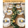 thumbnail image 4 of 13 Inch Round Placemats Set of 4, Orange Pumpkins Fall Non Slip Heat Insulation PP Table Mats, Sunflower Leaves Washable Place Mats for Kitchen Dining Party Table Decor, 4 of 7