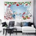 thumbnail image 2 of Christmas Tapestry Wall Hanging 71x60 Inch Winter Snowman Christmas Tree Decorations Wall Tapestry for Bedroom Living Room Dorm Home Party Decor, 60X40IN, 2 of 5
