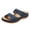 Blue, variant on Orthopedic Arch Support Wedge Slip on Sandals for Women Boho Wide Width Open Toe Walking Slides Beach Shoes