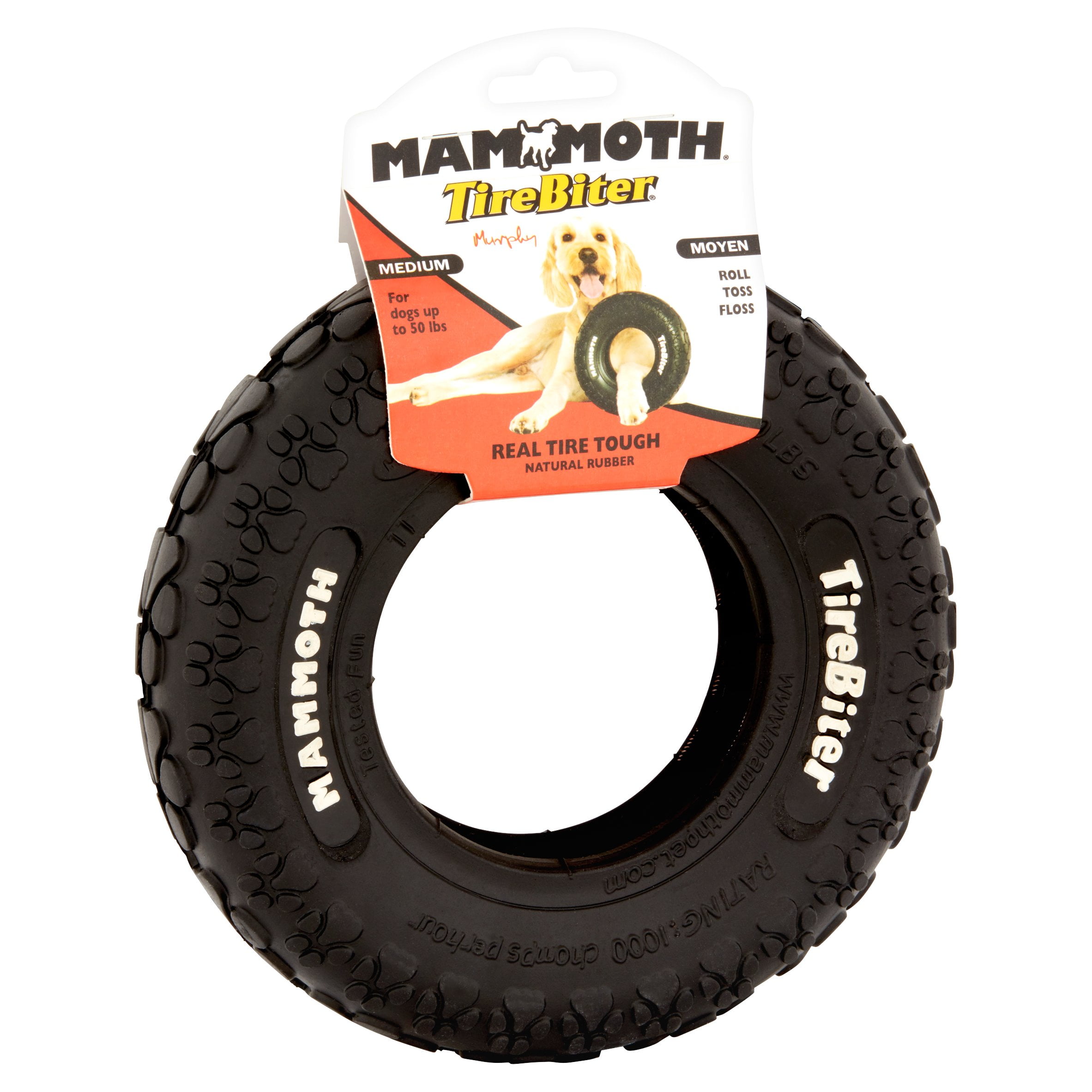 Mammoth TireBiter Rubber Tire Dog Toy 