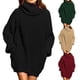 thumbnail image 2 of Suéter de otoño/invierno de moda de manga larga, suéter de cuello alto, vestido de punto de longitud media a larga para mujer, 2 of 6