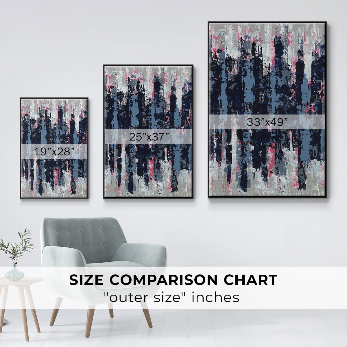 Veiled Heat Framed Premium Gallery Wrapped Canvas - Ready to Hang - 27 x 41 - Black Floating Frame