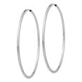 thumbnail image 2 of 14 Carats Or Blanc 2mm Boucles d'Oreilles Rondes Sans Fin, 2 of 8