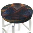 thumbnail image 3 of Gukieu Garden Meditating Weasel Print Round Chair Cover, Dust-proof and Non-slip Bar Chair Protective Cover, Suitable for Bars, Restaurants, Offices-12 inch, 3 of 7