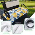 thumbnail image 5 of Golf Cart Seat Covers for 2 Seater,Lemon Microfiber Cart Seat Towel Blanket,Watercolor Blue Yellow Branch Summer Spring Absorbent Breathable Non Slip Bench Seats Protector for Golf Course 51"x31", 5 of 9