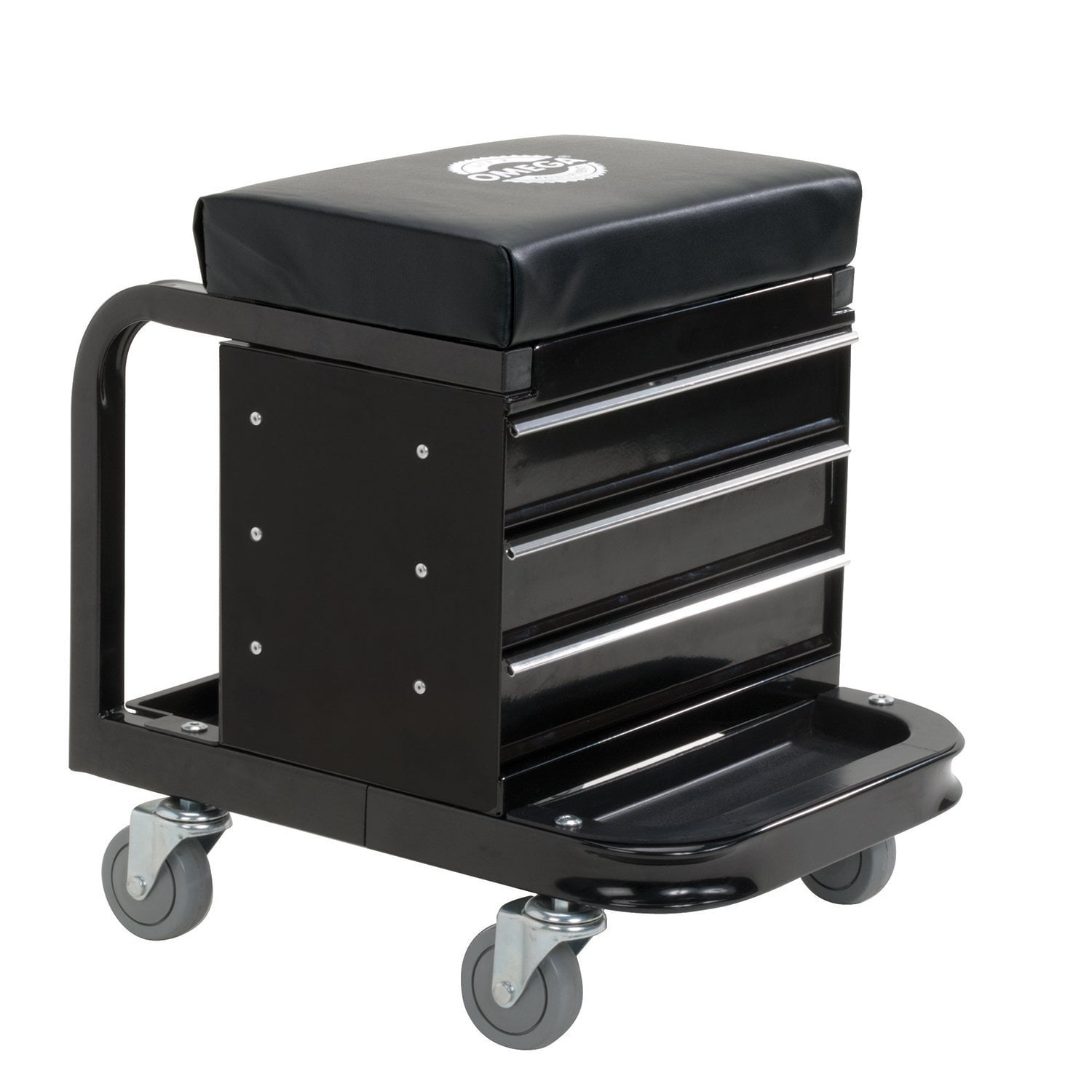 Rolling Mechanic Seat Garage Tool Box Creeper Chair Work Stool Storage Cart Shop