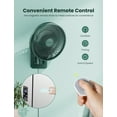 thumbnail image 3 of Wall Mounted Oscillating Fan with Remote and Timer,8.5 Inch Small RV Fan with 4 Speeds, 90° Oscillation, 120° Adjustable Tilt, 5.92 feet Wire, Quiet Corner Fans for Bedroom, Indoor Bathroom, 3 of 4
