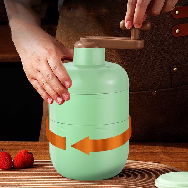 DPTALR Broyeur de Glace Manuel Rotatif Petit Broyeur de Glace Manuel Machine à Raser la Glace pour Usage Domestique-Commercial Broyeur de Glace à Manivelle
