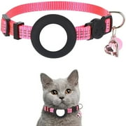 GoodTool Airtag Pet Collar with Bells Airtag Reflective Collar, Removable Safety Buckle Pet Collar Holder, Adjustable Collar Size, Fits Most Puppies, Kittens and Small Pets