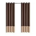 thumbnail image 3 of Waterproof Indoor Outdoor Curtains for Patio –Privacy Sun Blocking Grommet Curtain Panel Weatherproof, UV Resistant Curtains for Gazebo, Front Porch, Pergola, Brown/Beige, W52'' x L94'', 2 Panel, 3 of 12