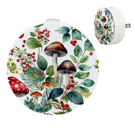 

YZUOUZY Lamp for Bedroom Small Lamp Bedside Lamps Set of 2 Mushrooms Leaves Berries Rose Hips