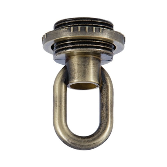 B&P Lamp® Antique Brass Die Cast Screw Collar Loop
