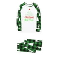 thumbnail image 2 of Wyobmus Family Christmas Pajamas Matching Sets Soft Comfy Holiday Christmas Letter Print Long Sleeve Shirt and Plaid Bottom Loungewear Nighty for Dad, 2 of 5