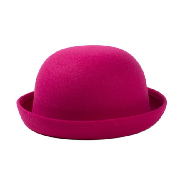 Sombrero bombín rizado de jazz para madre e hija, estilo femenino, de lana, para primavera y otoño, para parejas, Marubeni