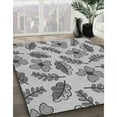 thumbnail image 2 of Ahgly Company Indoor Round Patterned Smokey Gray Area Rugs, 6' Round, 2 of 6