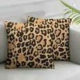 thumbnail image 3 of Acheng Leopard Print Throw Pillow Cover  Set of 2 Cheetah Safari Wild Animal Skin Texure Wildlife Lumbar Pillow Case Decorative Standard Pillow Cases Cushion Covers for Bed,Sofa 12x12in, 3 of 7