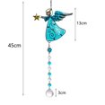 thumbnail image 3 of Premium 45cm Ventana Colgante Colgante Patio Patio Porche Decorativo Windchime Reflector de lámpara solar Carillones azul Soledad Campanilla de viento colgante colgante, 3 of 9