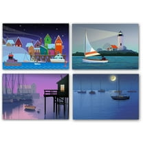 Assorted Nautical Themed Postcards - 4 x 6 Nautical Postcards - 40 Cards Per Pac