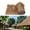 Apricot Color, variant on Artificial Palm Thatch Rolls 39"x20" Straw Roof Thatch for Patio Hut Garden Black