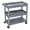 Gray, variant on Luxor 18" x 32" Three Shelf Combination Tub/Tub/Flat Utility Cart - Black