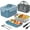 Bule & Gray, variant on WisaKey Electric Heated Lunch Box 1.8L, 100W Portable Food Warmer - 12V/24V/110V/220V, Stainless Steel, Leakproof - Car, Truck, Work, Travel, Home