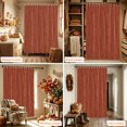 thumbnail image 6 of Brick Red Shower Curtain Set - 48" x 72" Washable Bathtub Curtain with 12 Hooks, Pure Color Stripes Linen Texture Modern Simple Waterproof Fabric Stall Shower Curtains for Bathroom/Bathtub Décor, 6 of 8