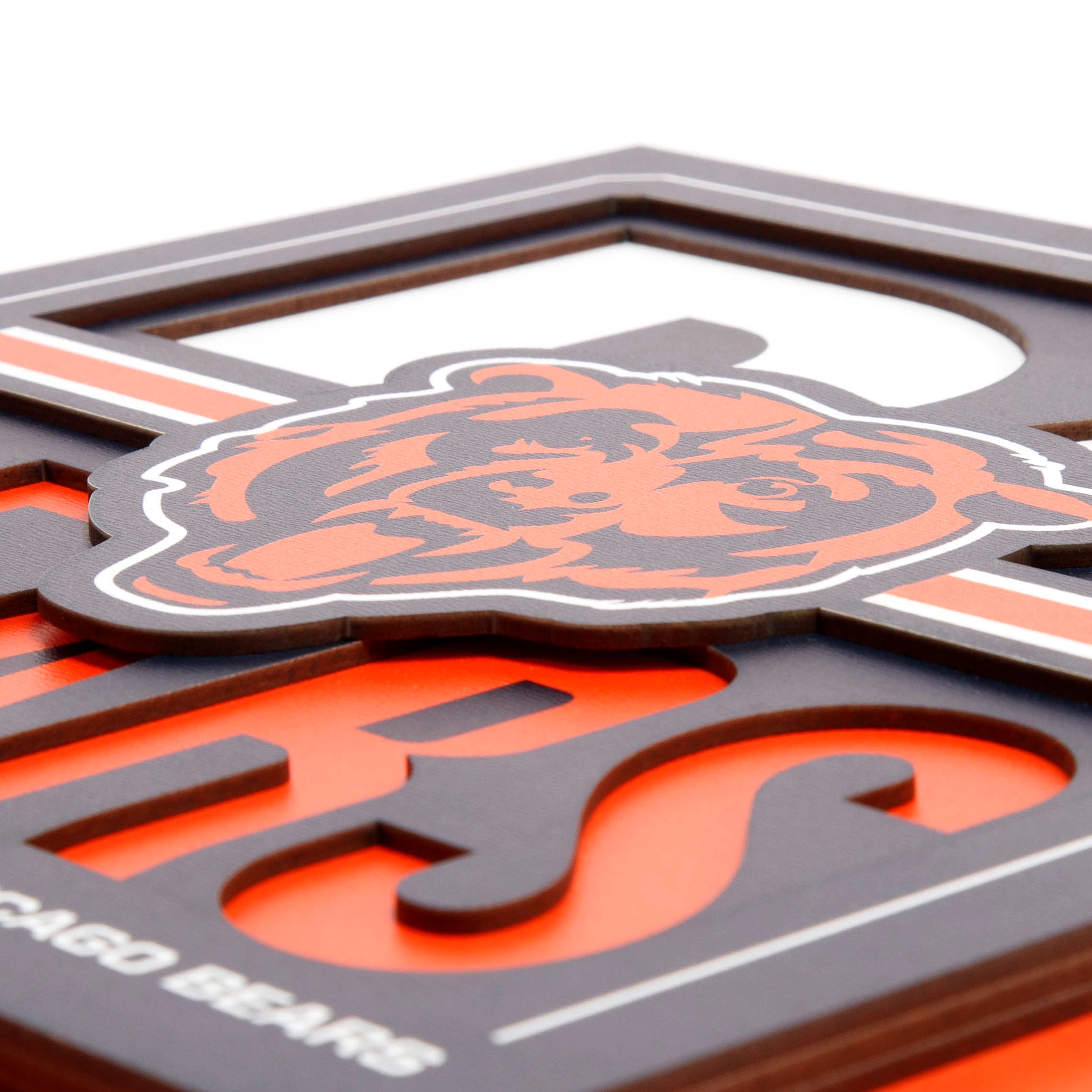 IDNA Chicago Bears 12" x 12" Slogan Series 3D Wall Art