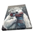 thumbnail image 3 of 12x18 inch White Bear'S Coffee Time Oil Paintings On Canvas,Family Children'S Room,Cafes Decor Accessory,Enchanting Bear'S & Coffee Decorative Painting,For Bear Lovers Gifts,Bedroom,Cafe,Yard, 3 of 6