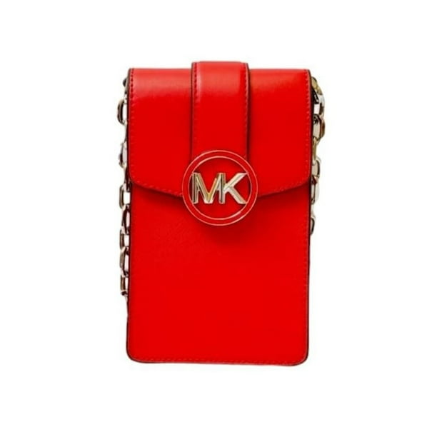 Michael Kors Bolso Bandolera de Poliéster con la Firma para Mujer, Color Rojo