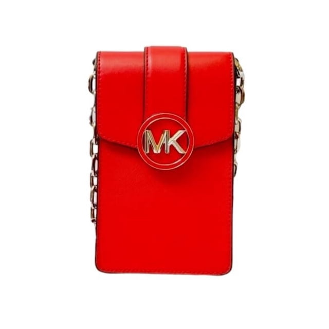 Michael Kors Bolso Bandolera de Poliéster con la Firma para Mujer, Color Rojo