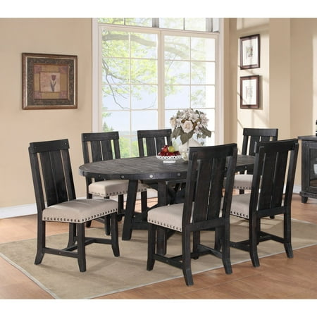 Modus Round Yosemite 7 Piece Oval Dining Table Set With Wood Chairs Modus Round Yosemite 7 Piece Oval Dining Table Set With Wood Chairs