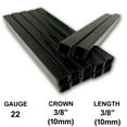 thumbnail image 2 of C Wire Staples 22 Gauge 3/8" Inch Crown (10mm) x 3/8"Inch Length (10mm) Long Black Colored Upholstery Staples 10,000 pcs, 2 of 7